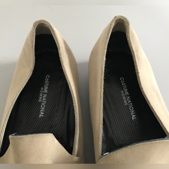 Costume National Homme Baige Suade Loafers, size 12 - Picture 3 of 6
